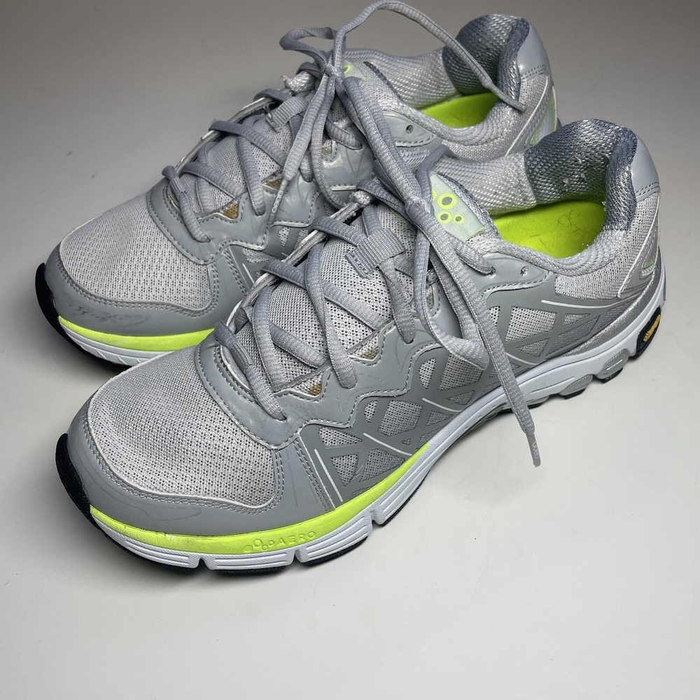 Abeo Men's Aero Rayse Size 7 Gray neon Green Orthotic  Walking Hiking Sneakers